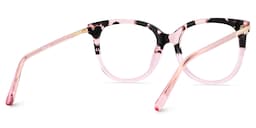 Mailyn Round Pink Tortoise Glasses5