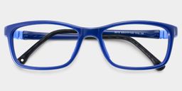 Brook Rectangle Blue Glasses0