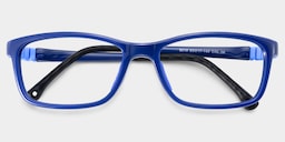 Brook Rectangle Blue Glasses0