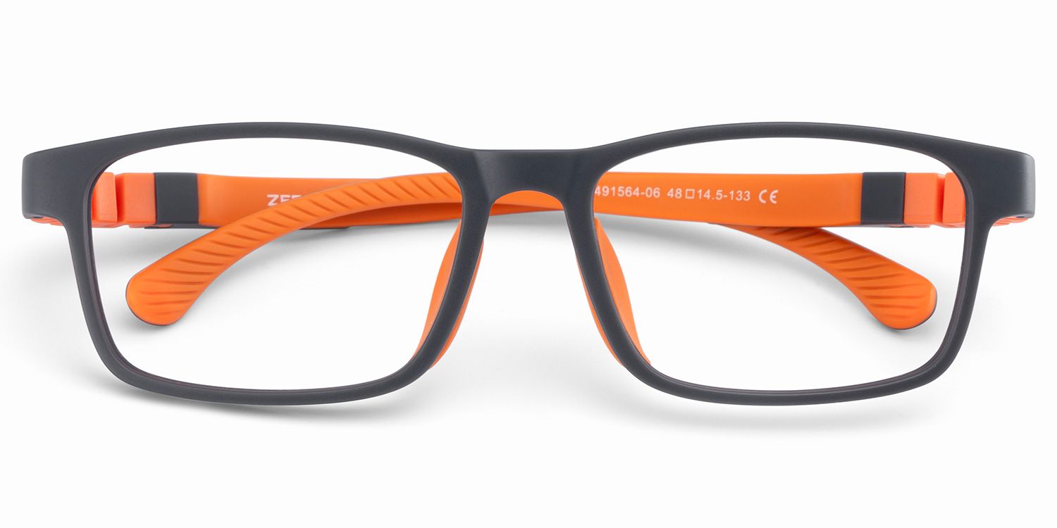 最終値下げ　レア　ZEAL kids KAORI ＫＳ１５０ＵＬ Kids Rectangle Black Amaker Frame Glasses | Zeelool