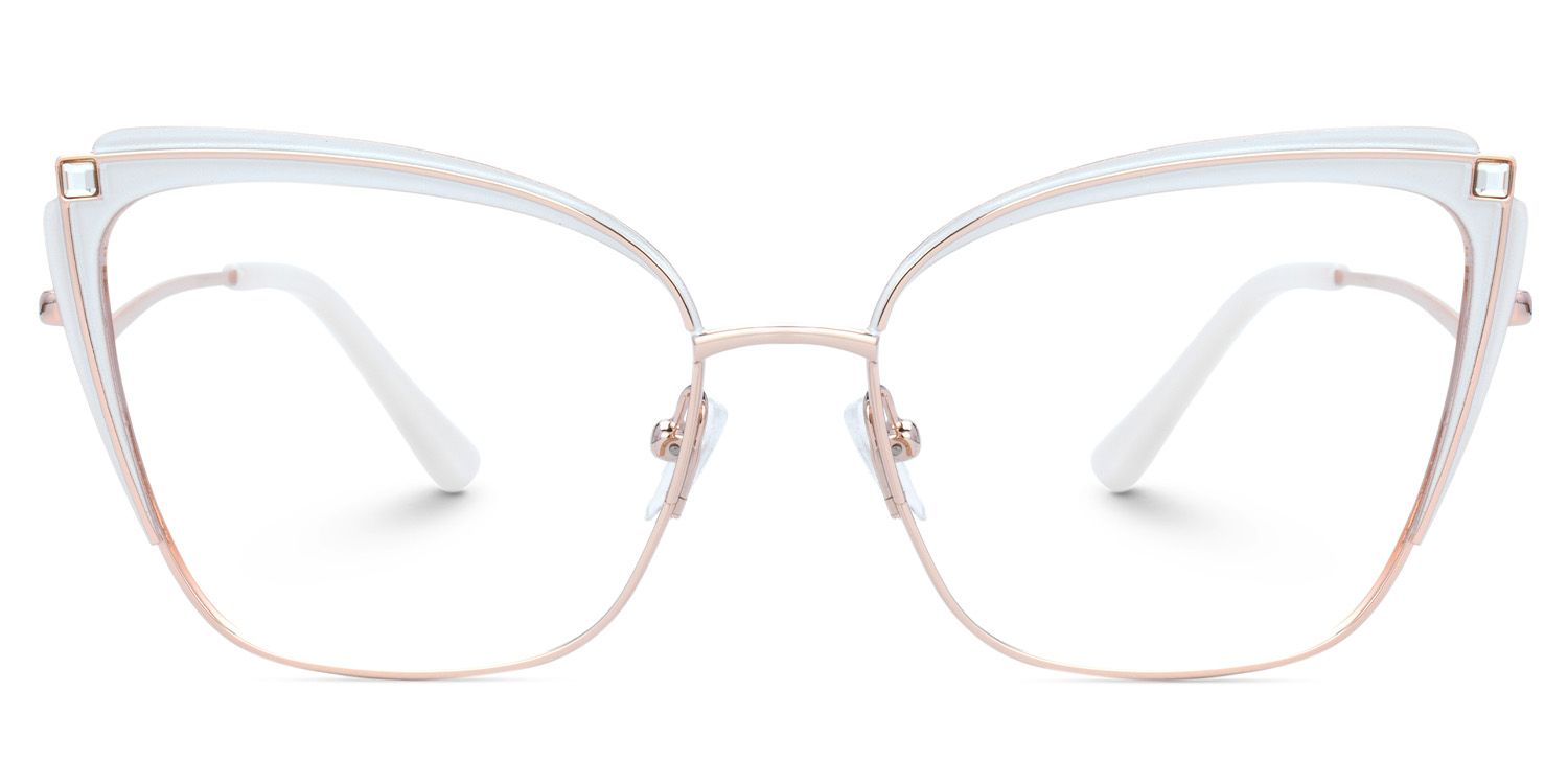 Mariely Cat Eye White Glasses | Zeelool1