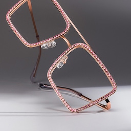 Diva Square Rose Gold Glasses0