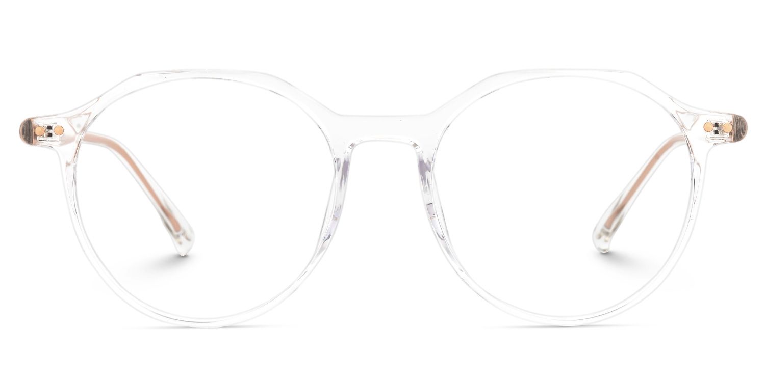 Round Tilly Crystal Color Frame Glasses | Zeelool0