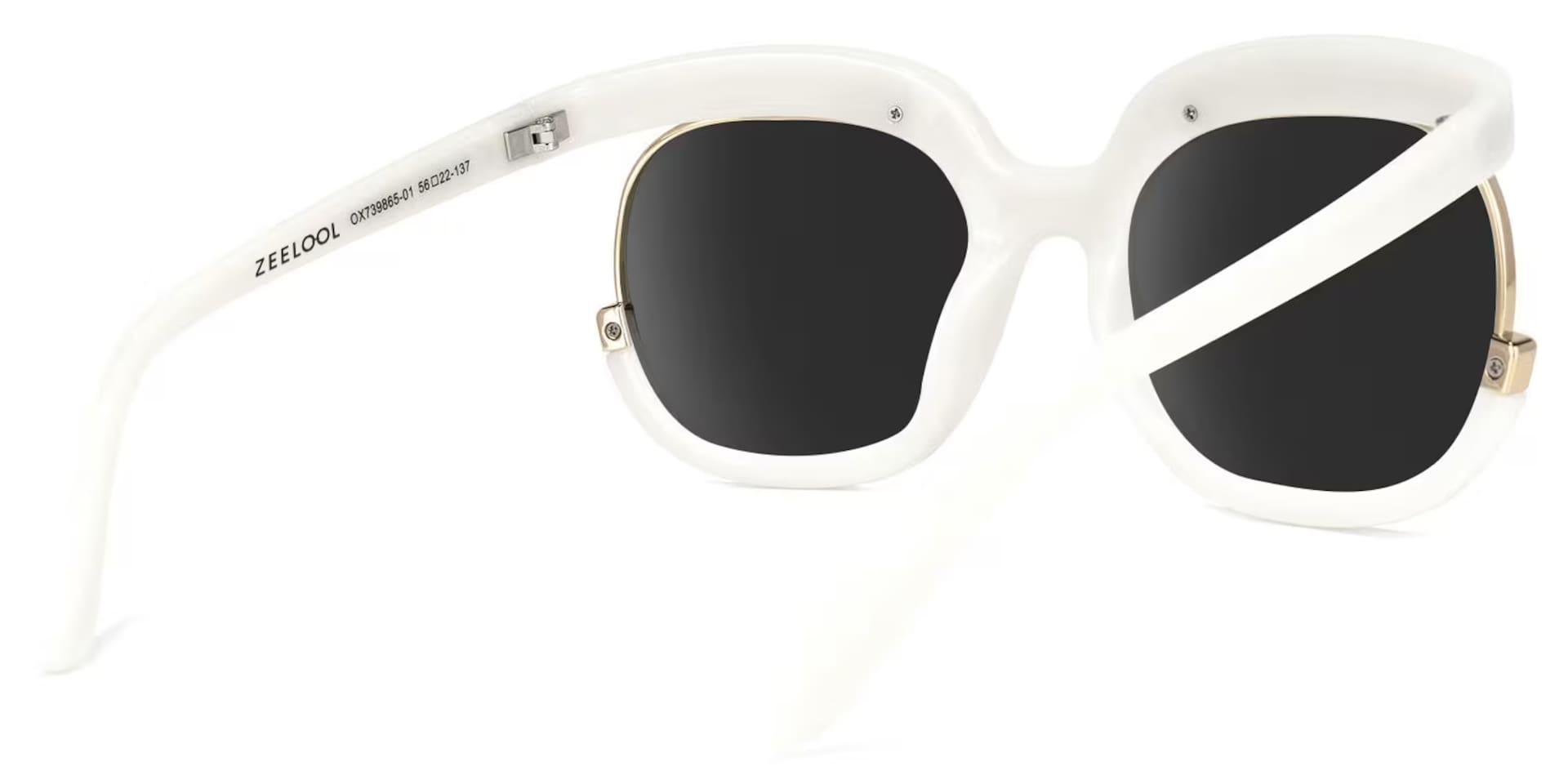 Darice Round White Sunglasses | Zeelool Glasses3