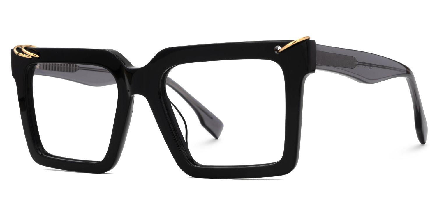 Dupree Black Square Eyeglasses and Glasses Frame1