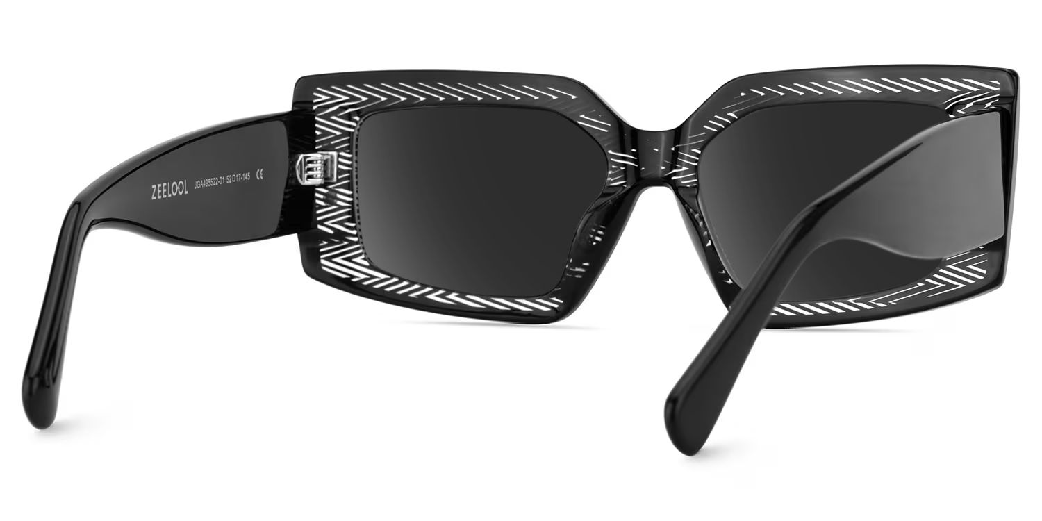 Full Rim Rectangle Eyeglasses In Black Color4
