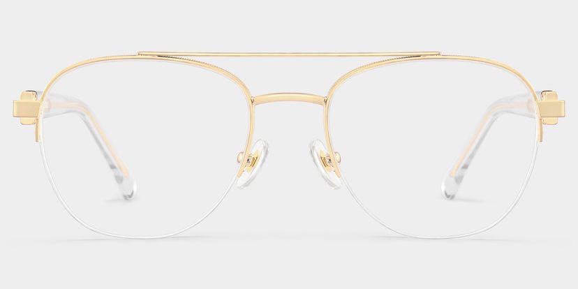 Emily Aviator Light Gold Glasses