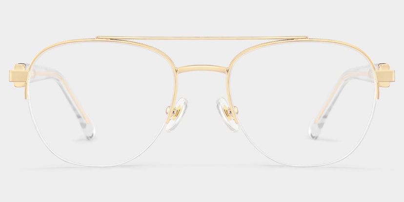 Emily Aviator Light Gold Glasses