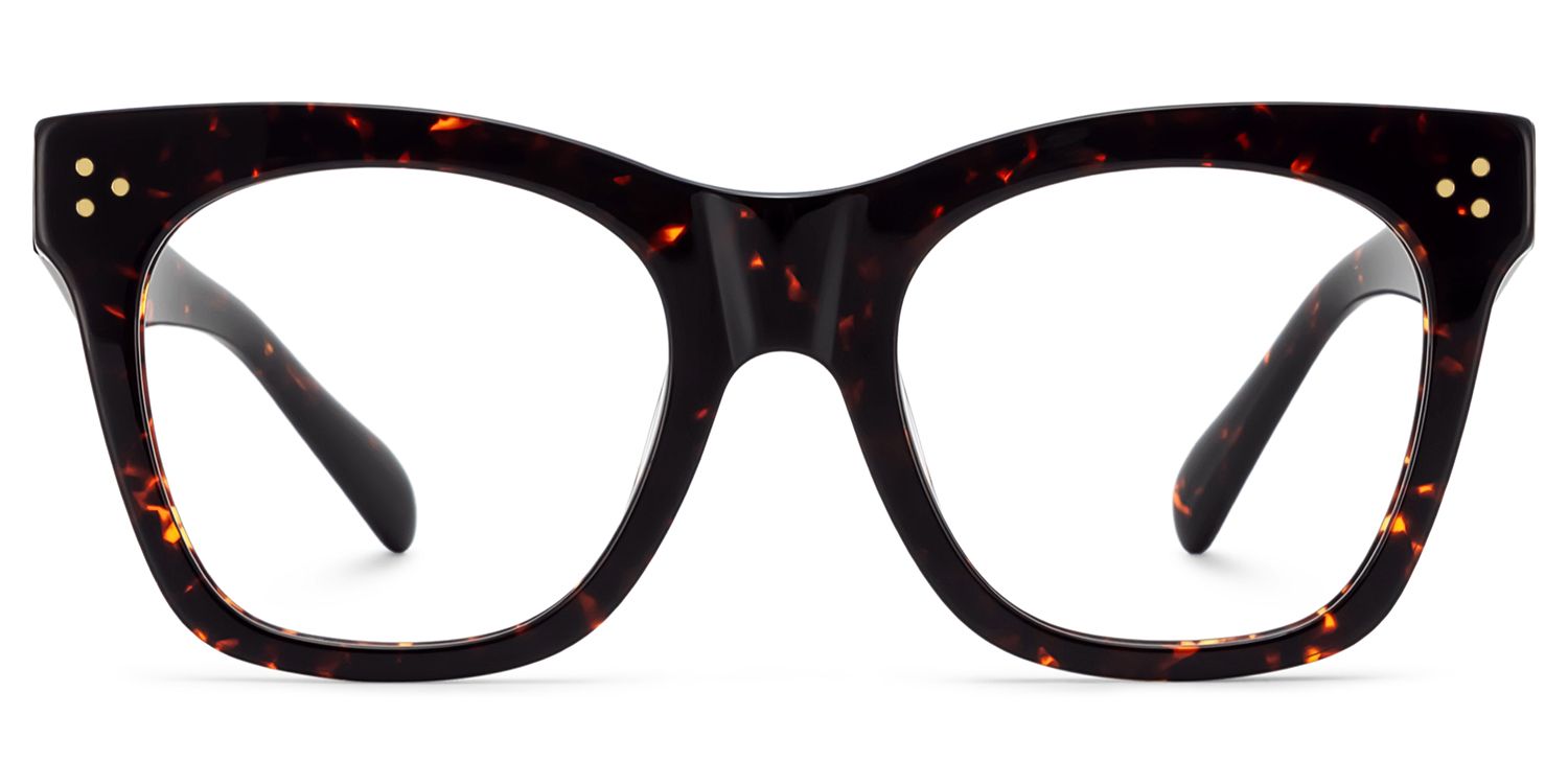 レイチェルページ Gordon Rectangle Tortoise Frame Glasses | Zeelool