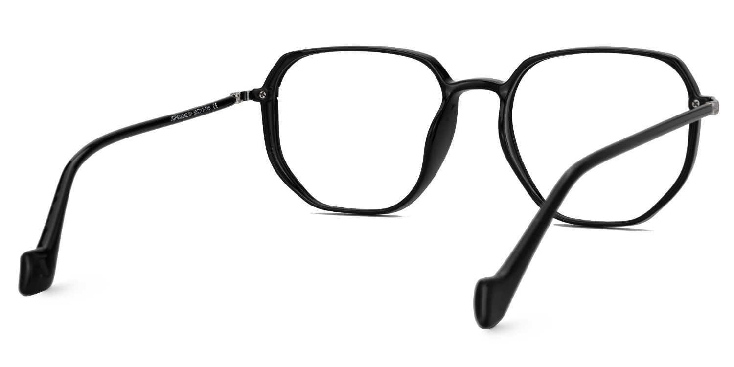 Maura Black Eyeglasses in Geometric Glasses Frame3