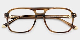 Athena Aviator Brown Glasses4