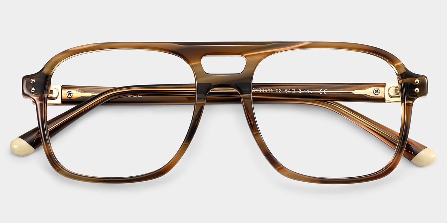 Athena Aviator Brown Glasses4