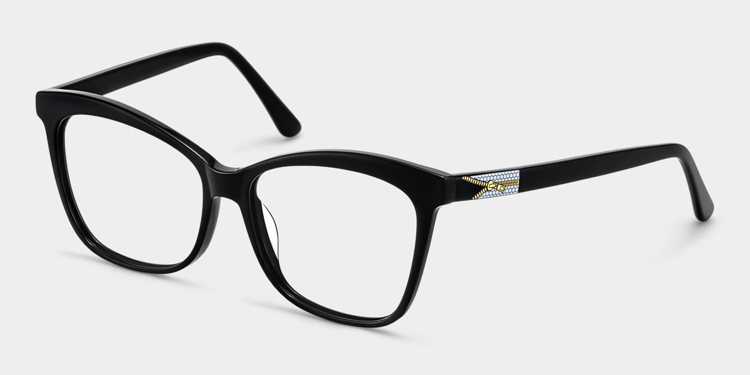 Alfred Butterfly Black Square Frame Glasses | Zeelool