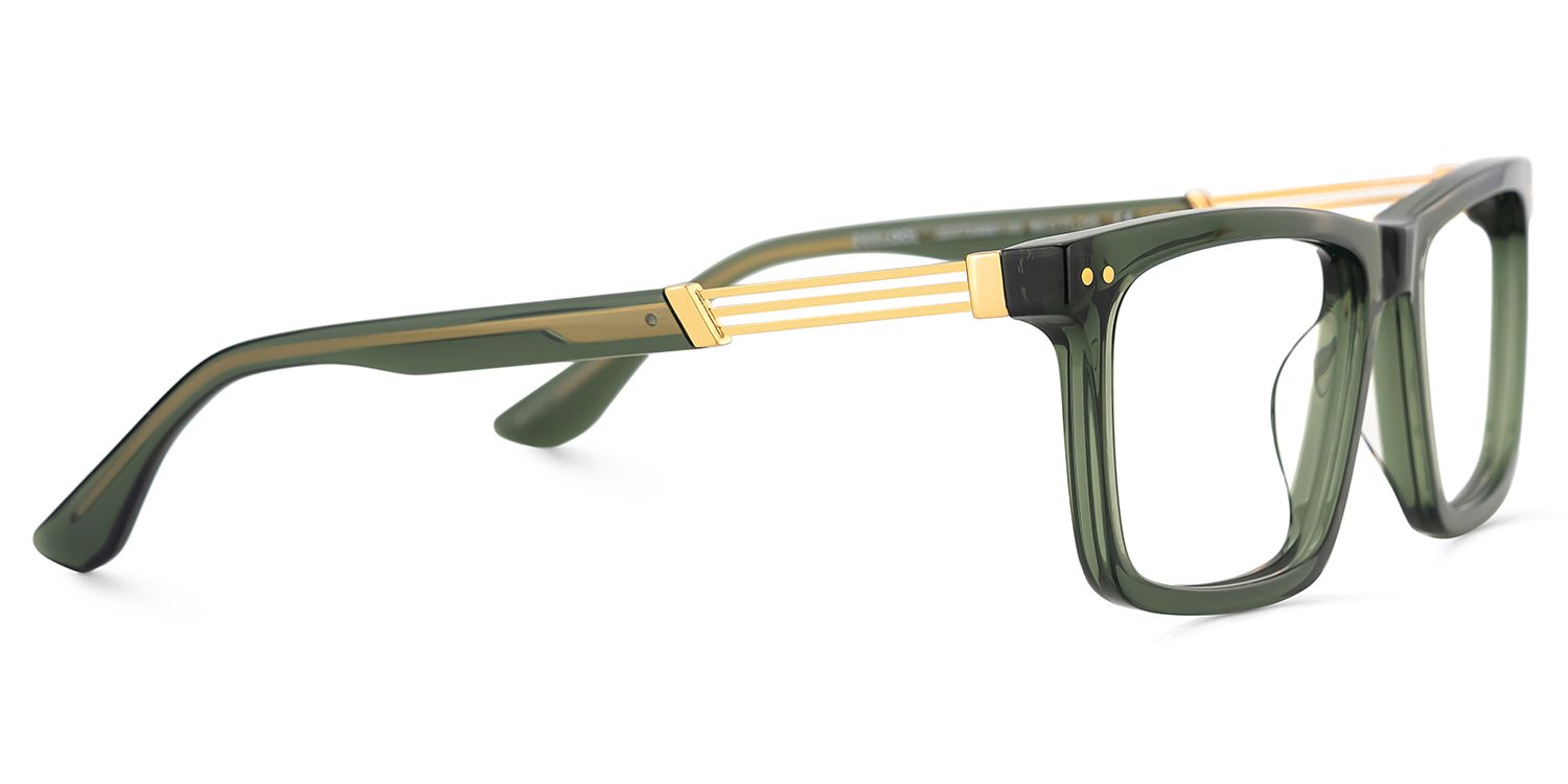 Emerson Eyeglasses in Rectangle Green Frame | Zeelool4