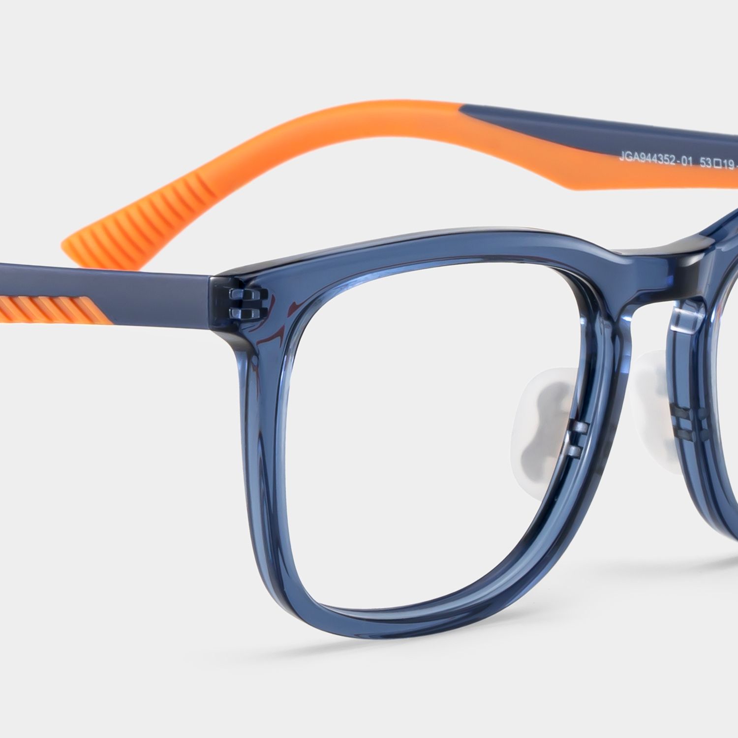 Glide Dark Blue Frame Glasses with Square Frame Online | ZEELOOL4