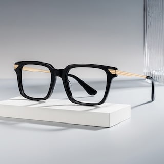 Sayoum Rectangle Black Glasses0