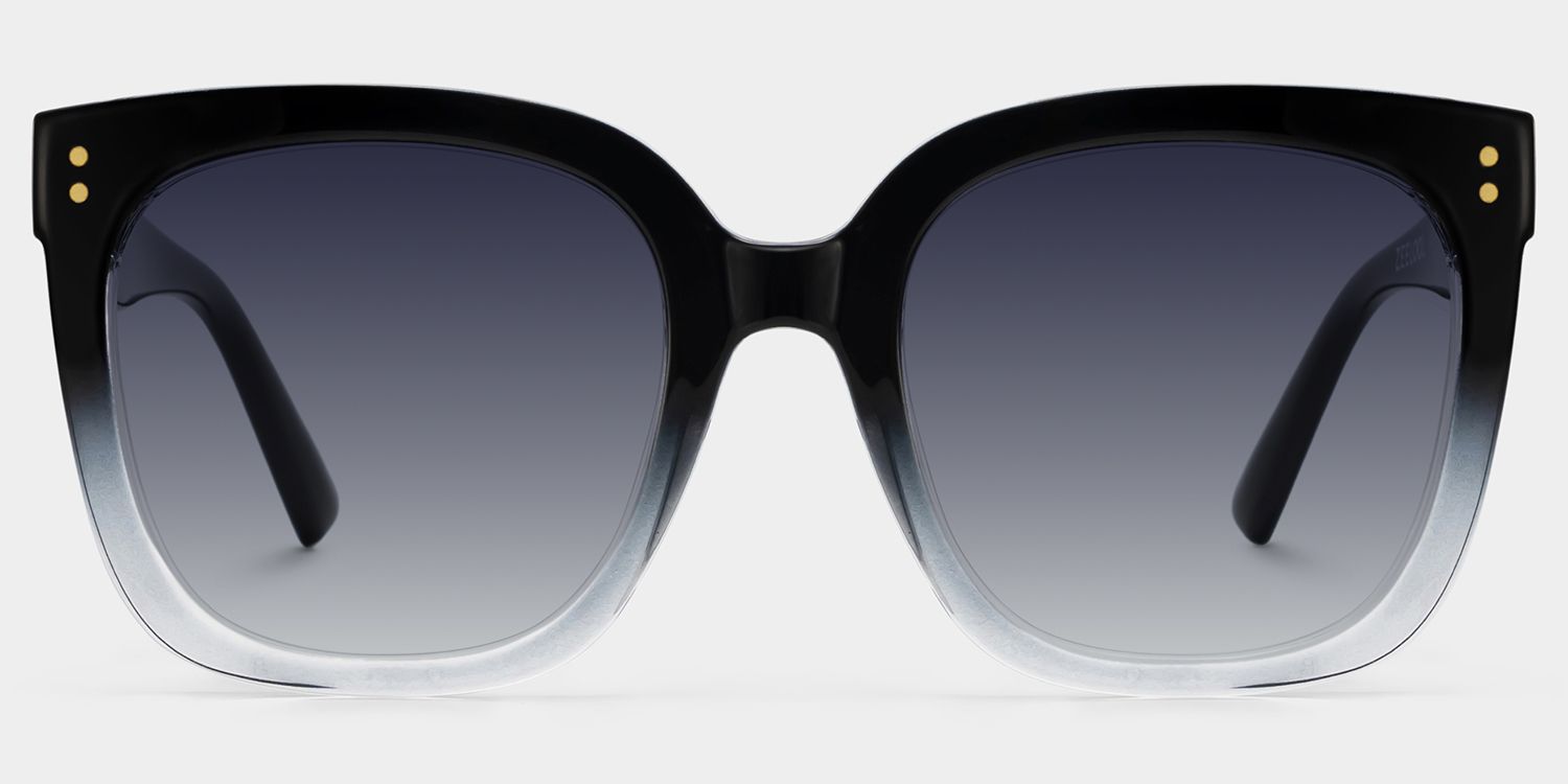 TR90 Ebony Eyeglasses, Ebony Square Glasses -Zeelool Glasses0