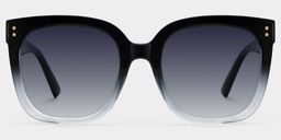 Ebony Square Black Clear Glasses0