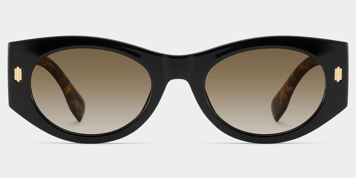 Reina Geometric Style Black Frame Sunglasses | ZEELOOL1