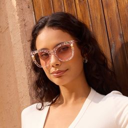 Pearl Cateye Pink Glasses0