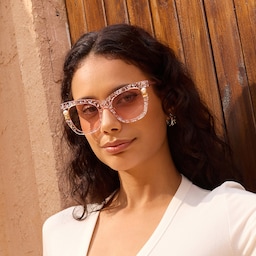 Pearl Cateye Pink Glasses0