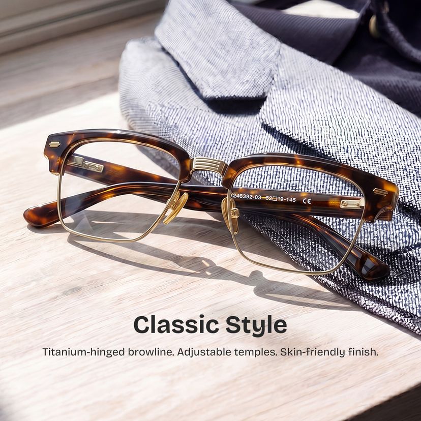 Landon Browline Tortoise Glasses