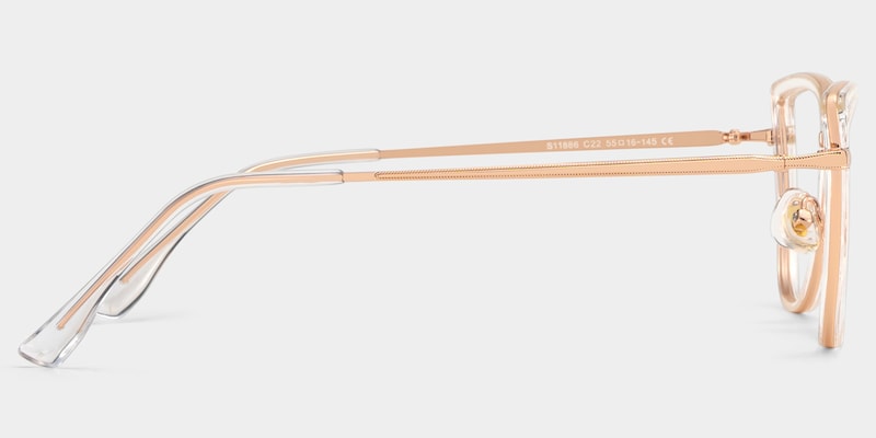 Cat eye Crystal Eyeglasses- Sloane Mixed Frame Glasses4