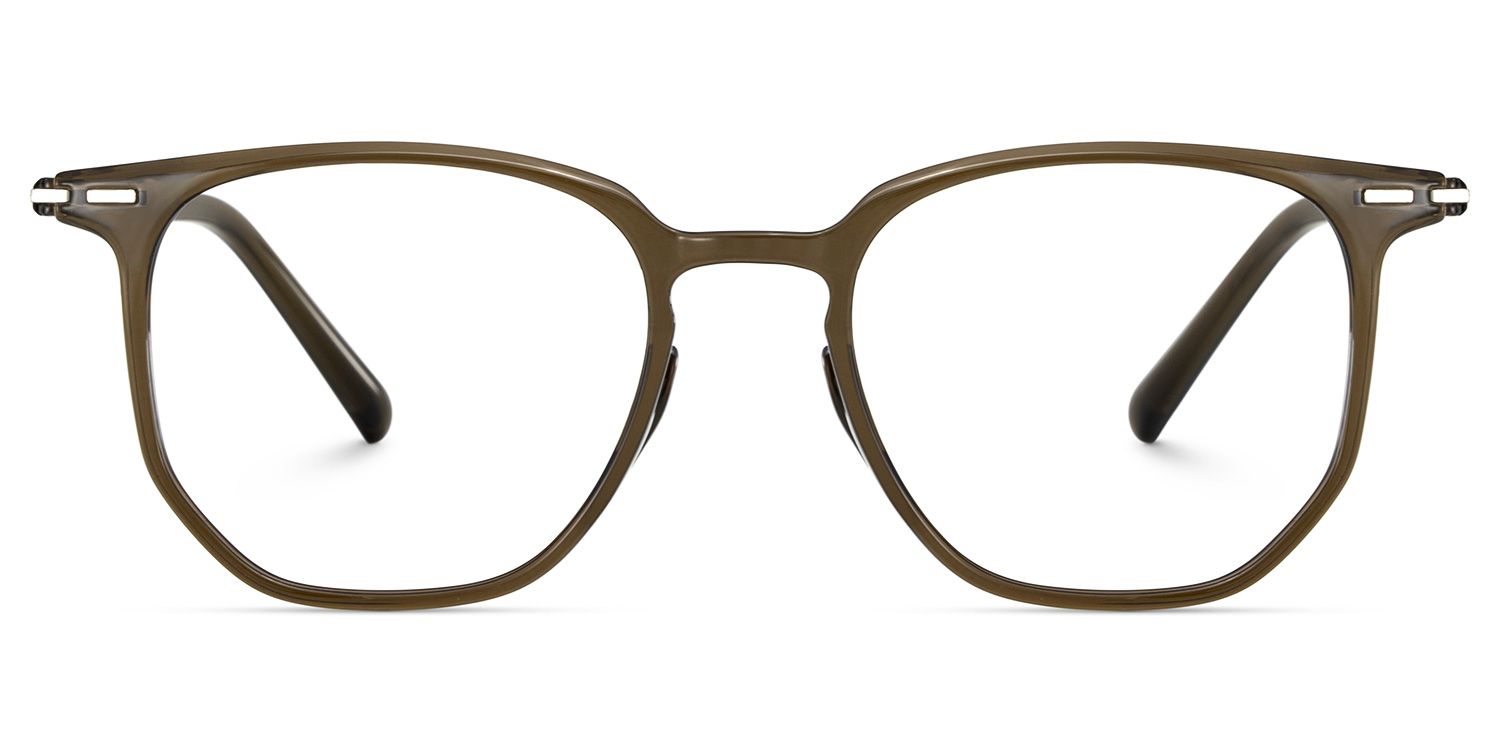 Geometric Brown Eyeglasses- Isla TR90 Frame Glasses1