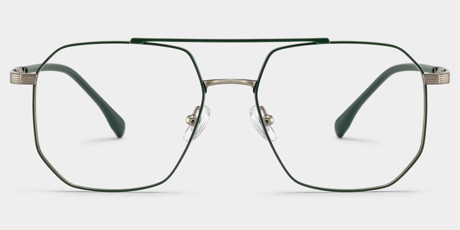 Logan Green Frame Glasses with Aviator Frame Online | ZEELOOL1
