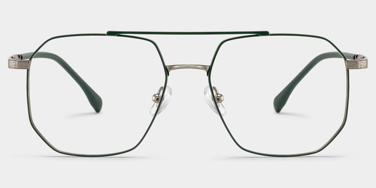 Logan Aviator Green Glasses