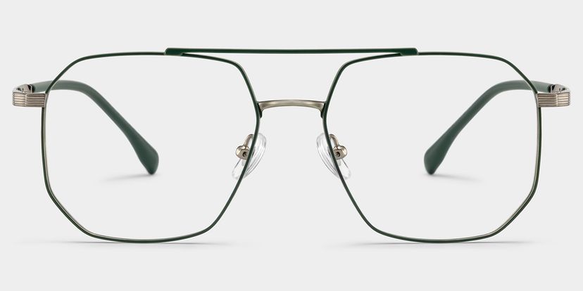Logan Aviator Green Glasses