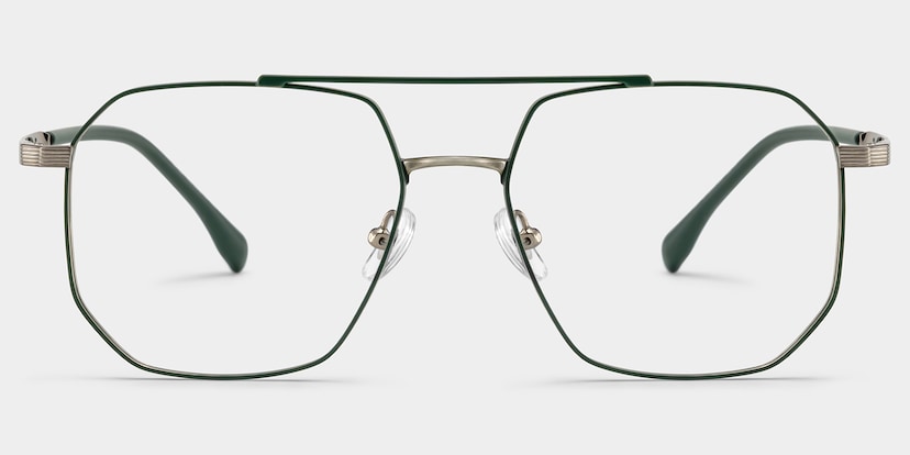 Logan Aviator Green Glasses