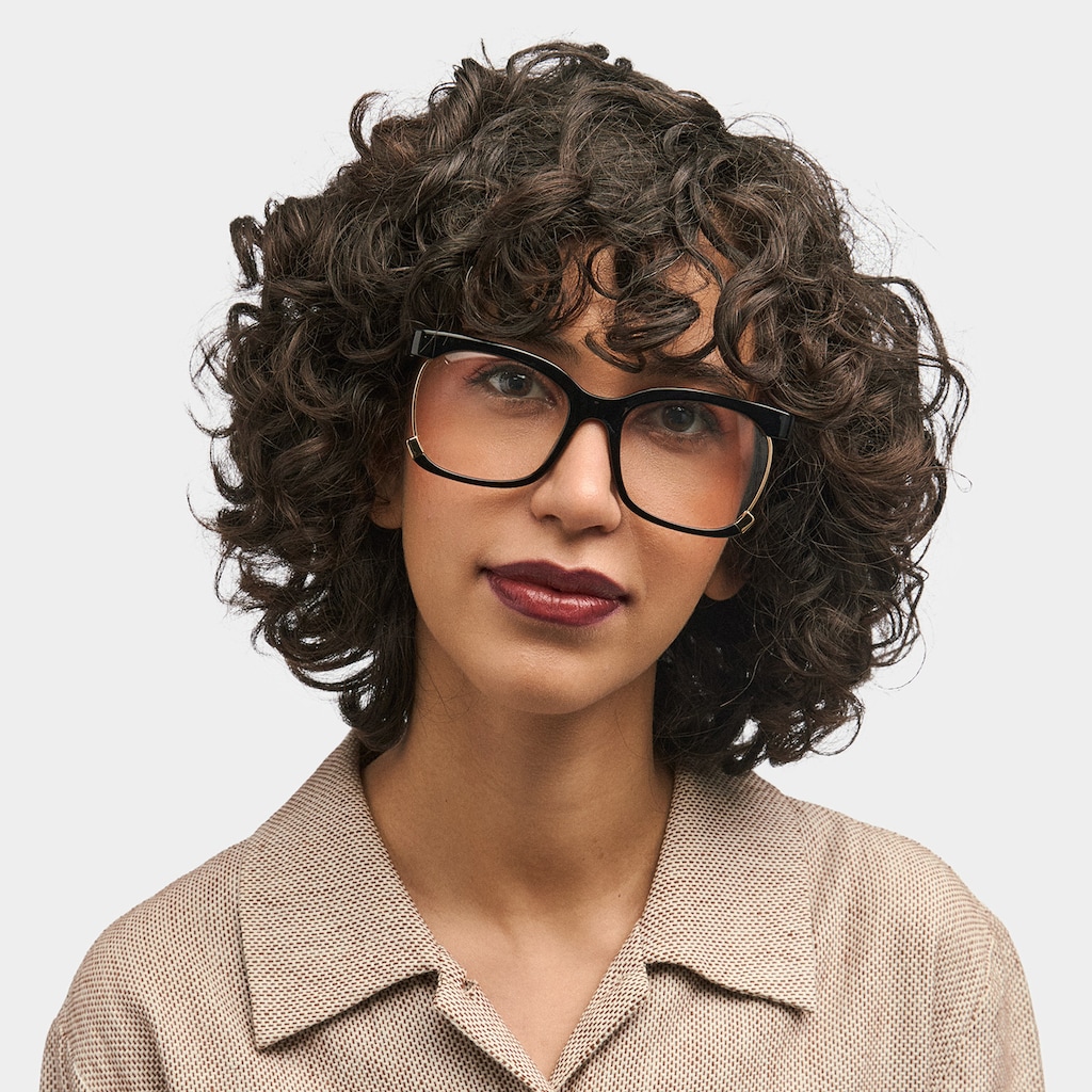 Obando Square Black Glasses