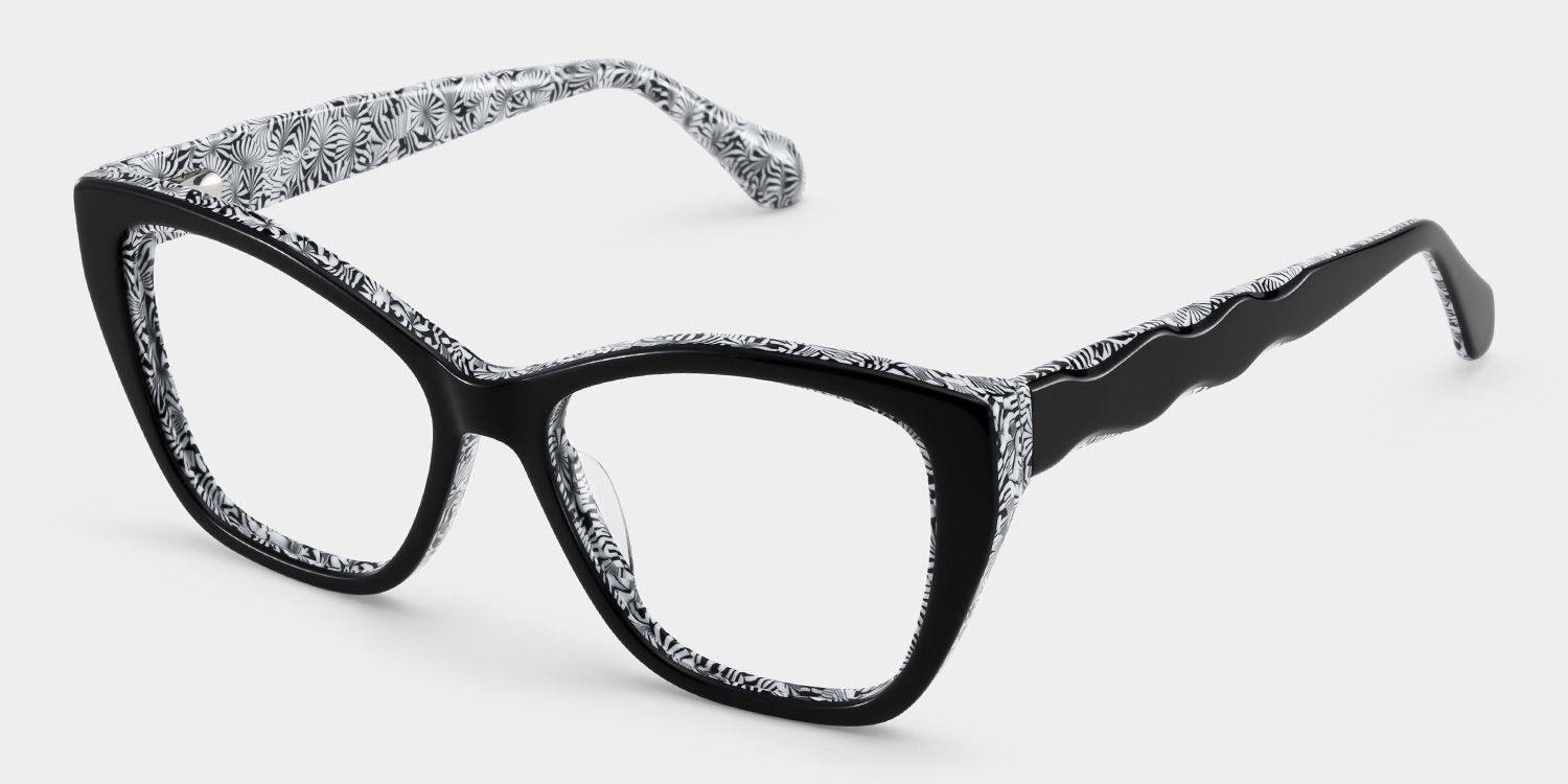 Blaise Black Frame Glasses with Cat eye Frame Online | ZEELOOL5
