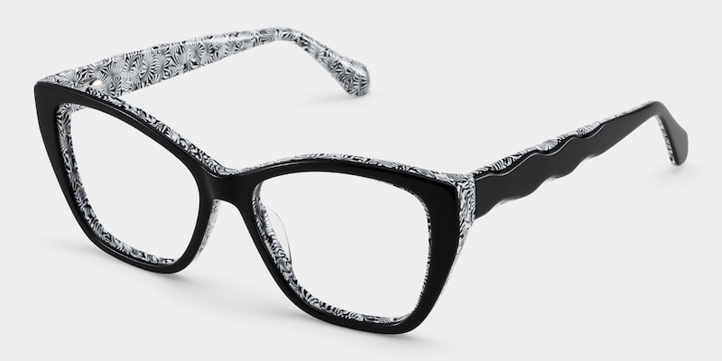 Blaise Black Frame Glasses with Cat eye Frame Online | ZEELOOL2