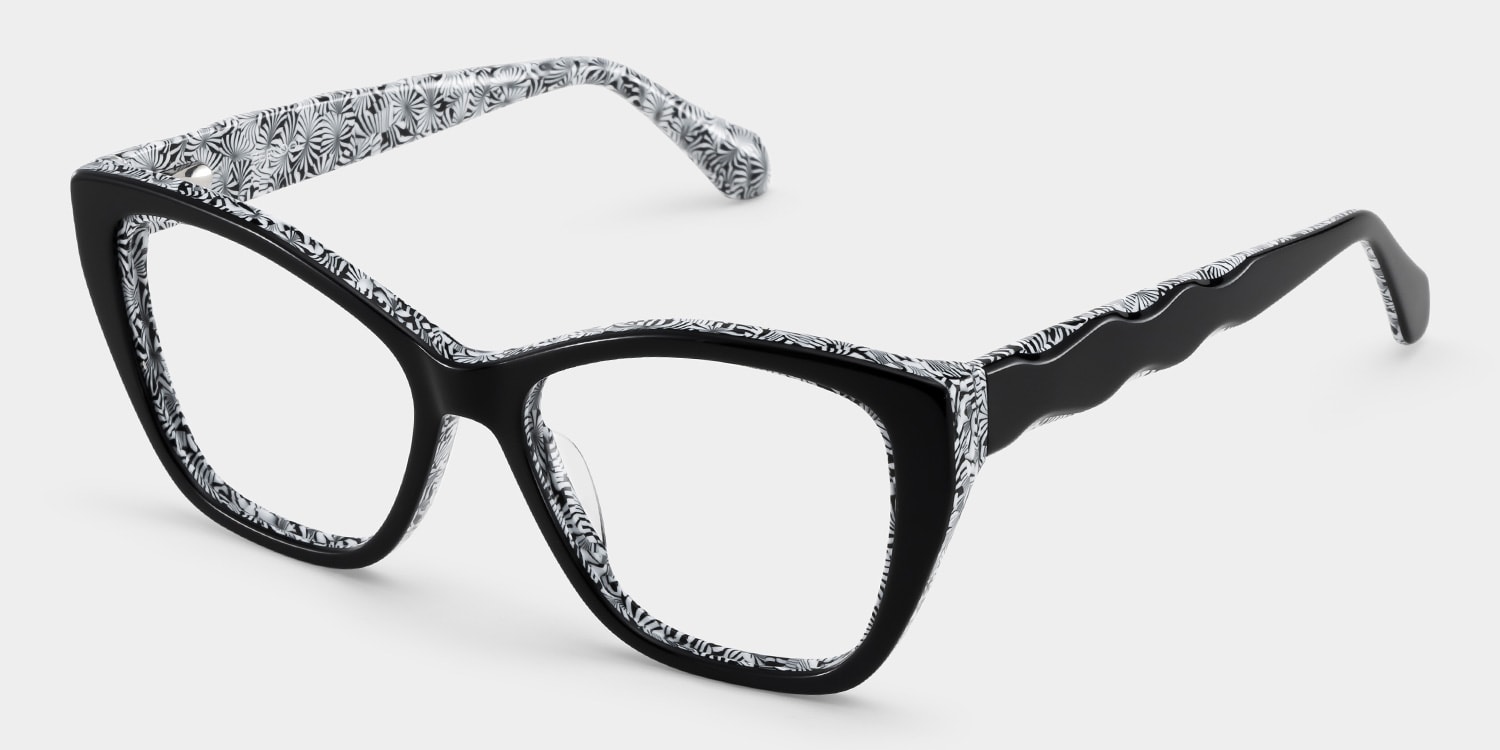 Blaise Cat-Eye Black Glasses5