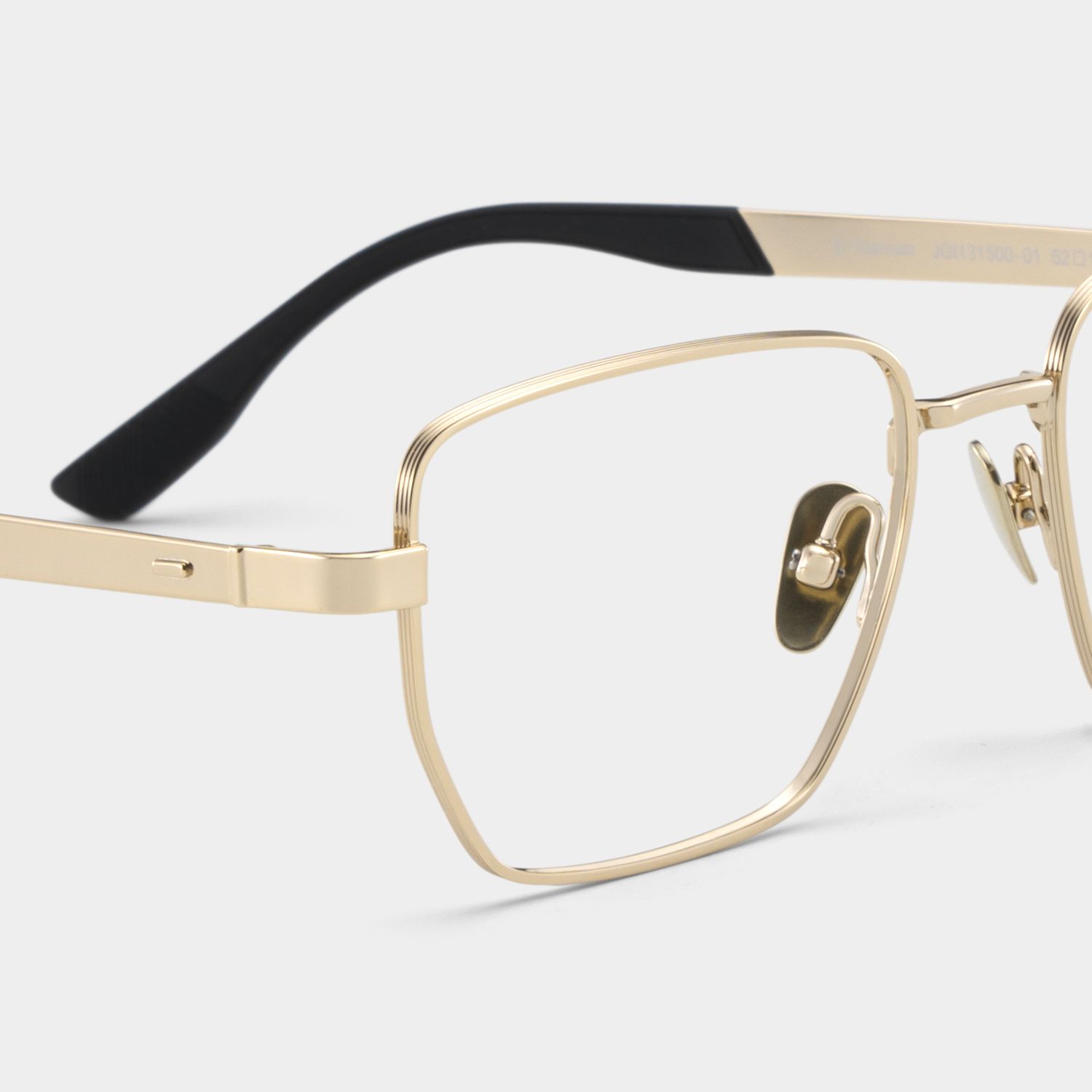 Jameson Gold Frame Prescription Glasses with Geometric Shape | ZEELOOL
