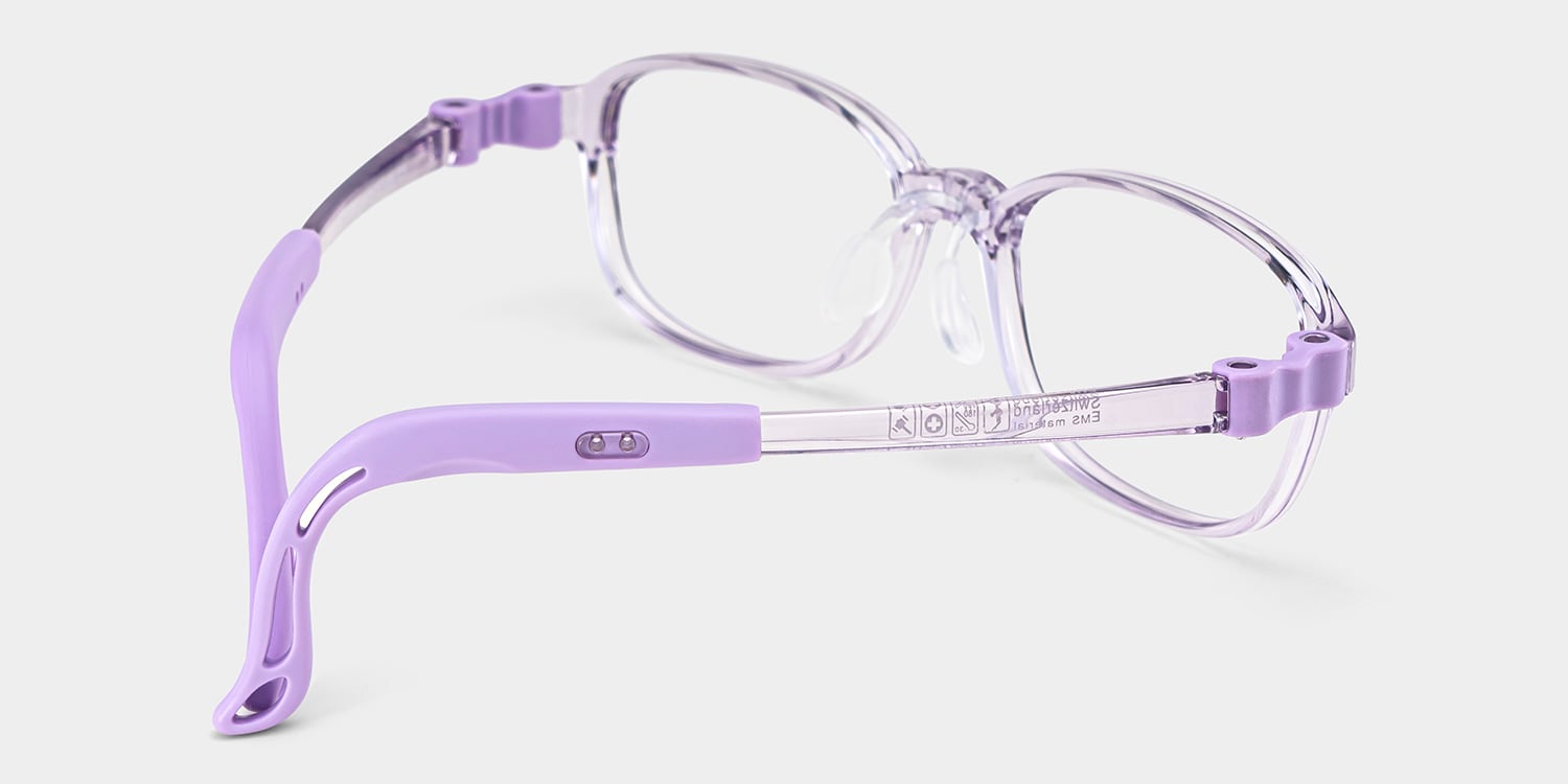 Bright Rectangle Crystal Purple Glasses3