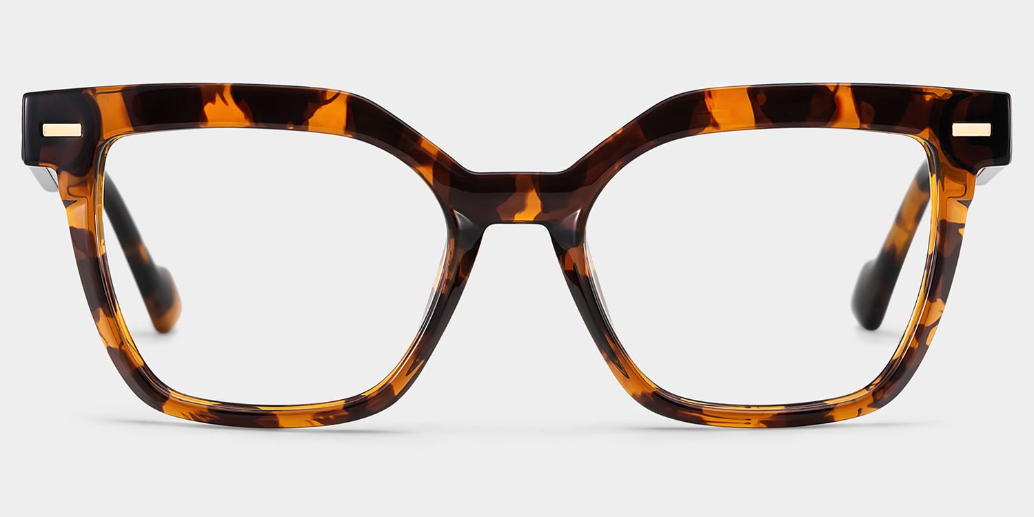 Tortoise Square Frame Glasses - Pinette on Sale | Zeelool1