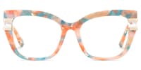 Kieran Rectangle Floral Glasses1