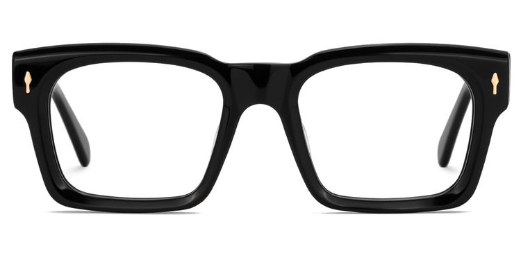 Herman Rectangle Black Glasses