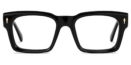 Herman Rectangle Black Glasses0