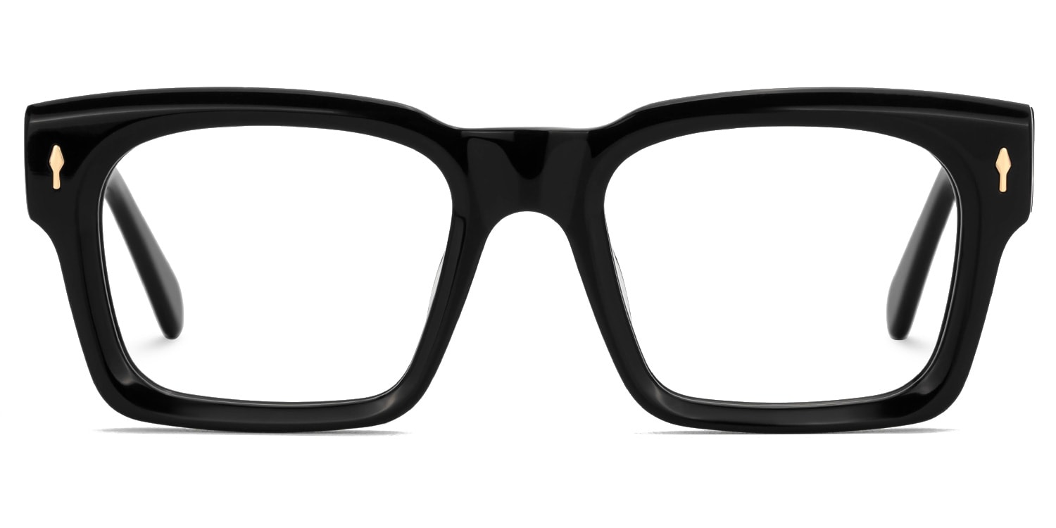 Rectangle Herman Black Frames Designer Glasses0