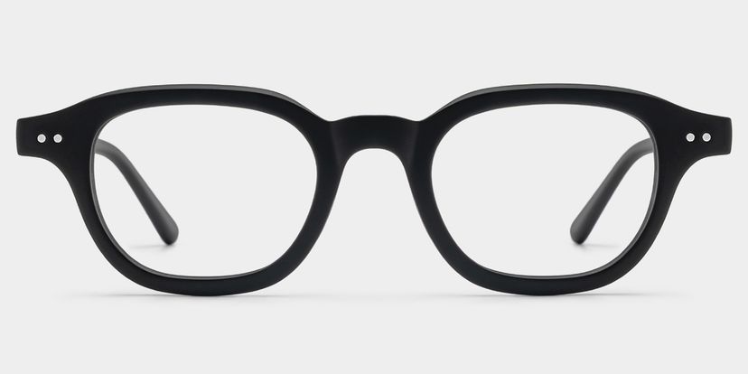 Amber Square Black Glasses