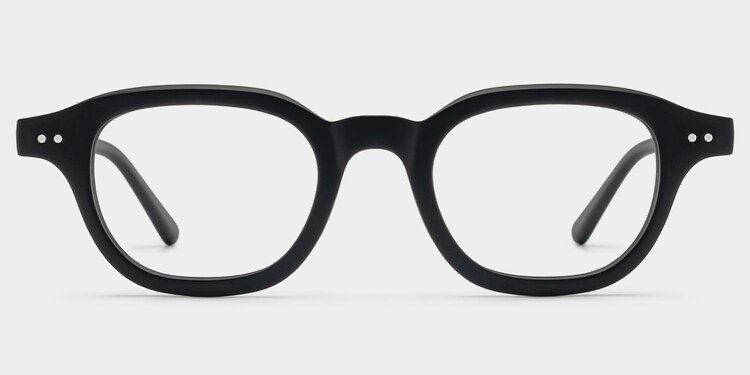 Amber Square Black Glasses