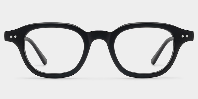 Amber Square Black Glasses