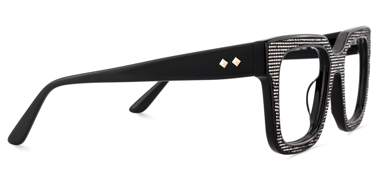 Solmarie Square Black Glasses4