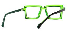 Zephyr Rectangle Green Glasses4
