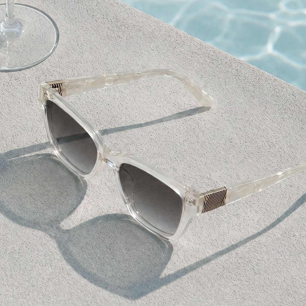 Miranda Cat Eye Clear Yellow Prescription Sunglasses | ZEELOOL1