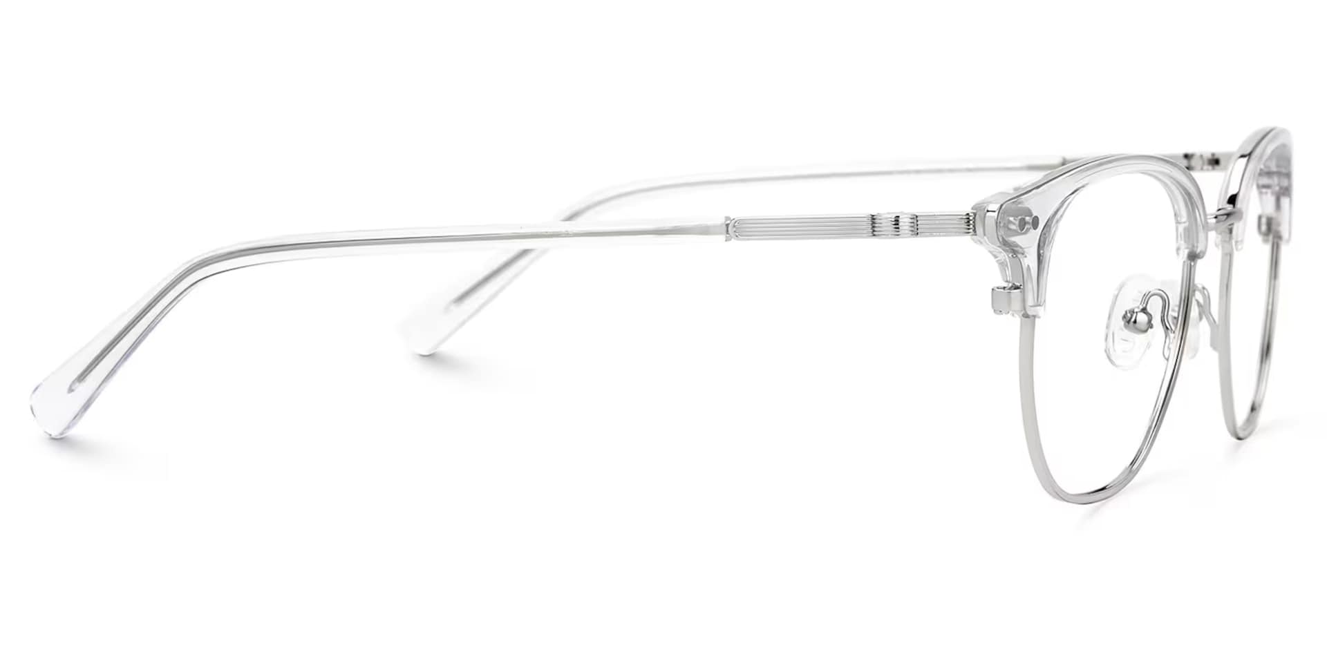 Crystal Mixed-Materials Geometric Eyeglasses- Geno2